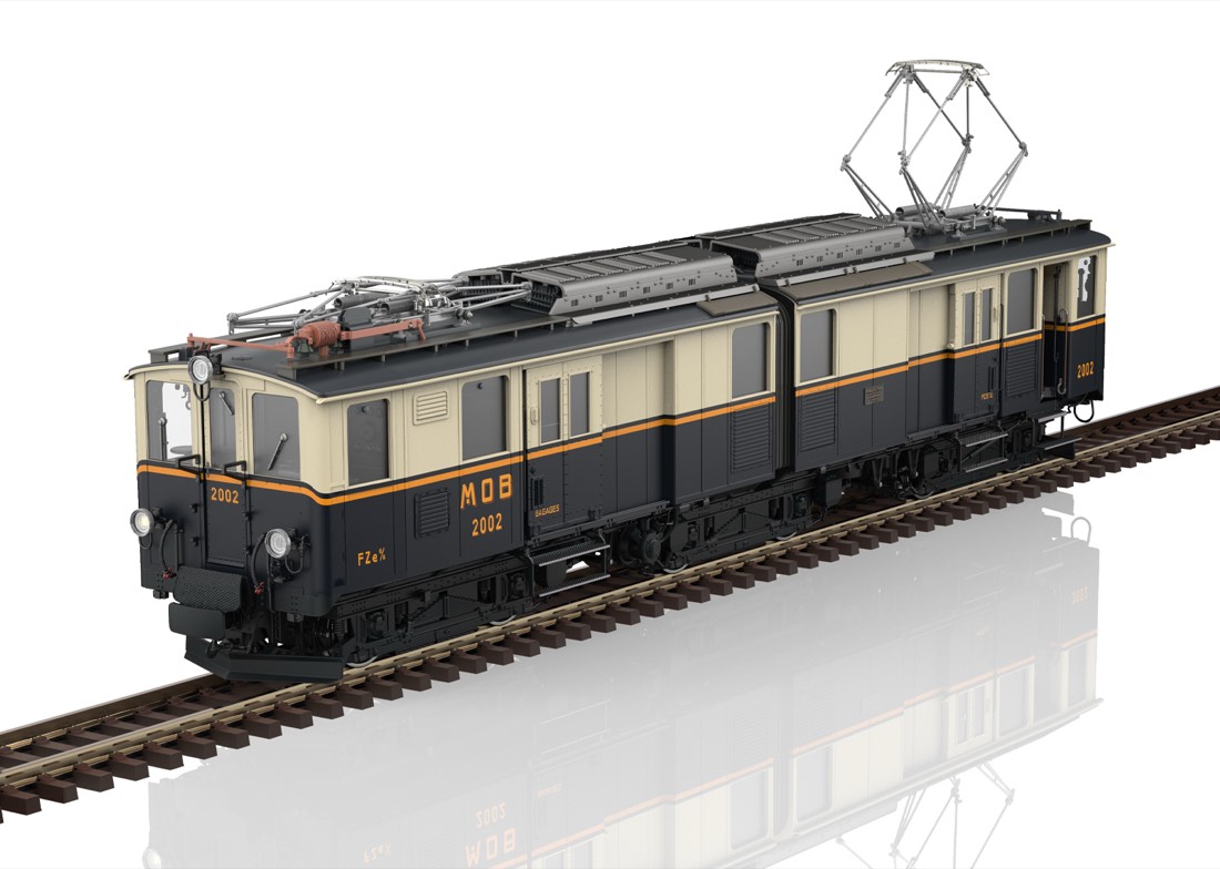 LGB 26660 : fourgon automoteur FZe 6/6 2002 du MOB, modèle en métal à l'échelle 1:22,5