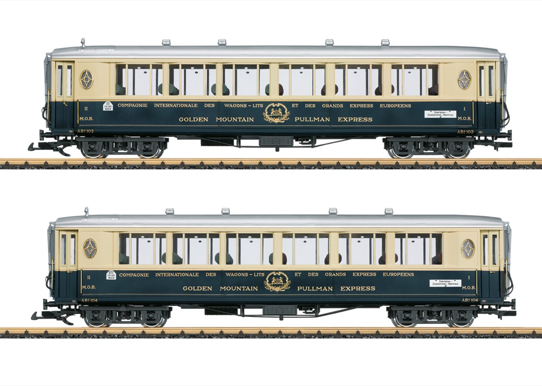 LGB 36660 : coffret de deux voitures-salon Pullman Golden Mountain Express de la CIWL, époque II